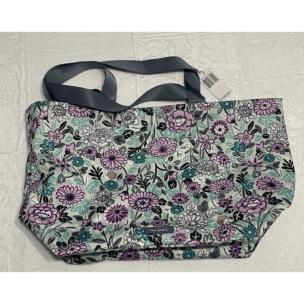 Vera Bradley Lighten Up Beach Large Family Tote Penelope Garden Hedgehog